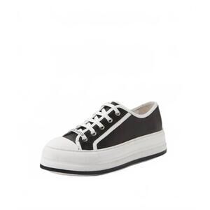 NEW DJANGO & JULIETTE women's genoa sneakers in black/white